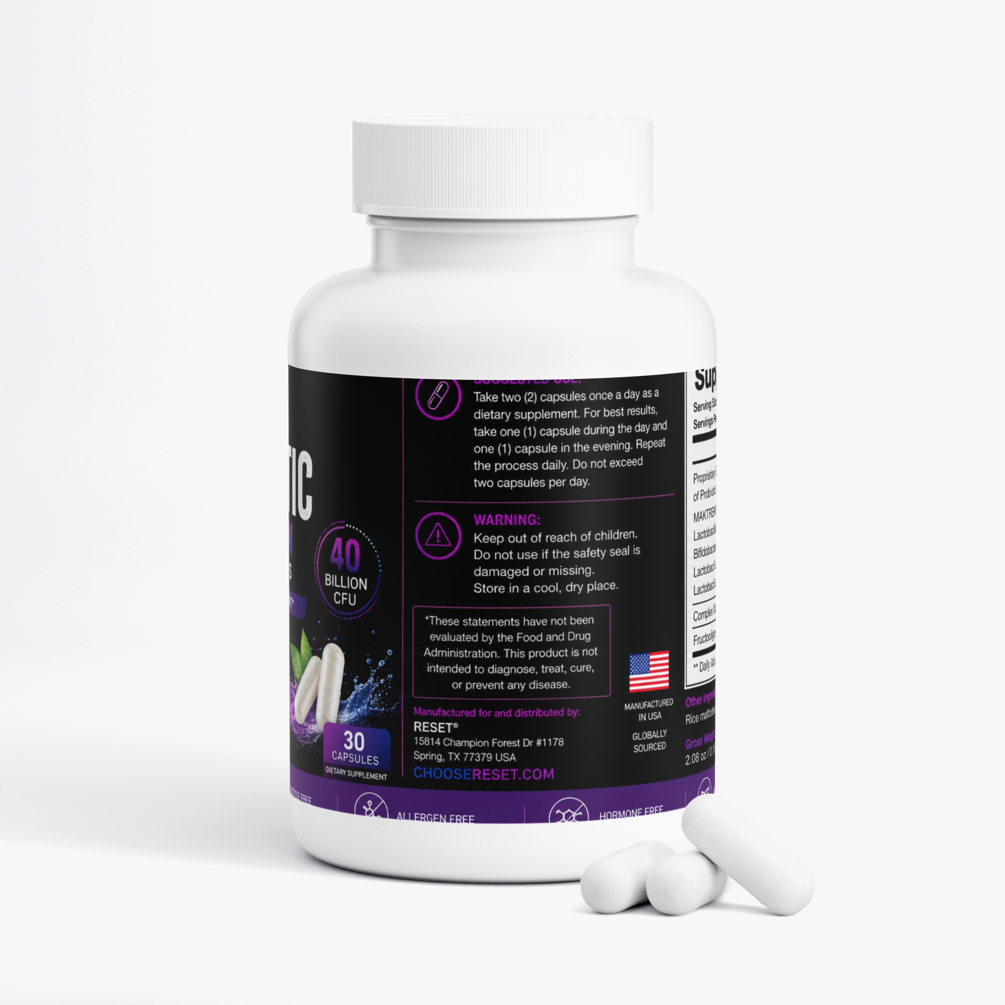 Probiotic 40 Billion with Prebiotics