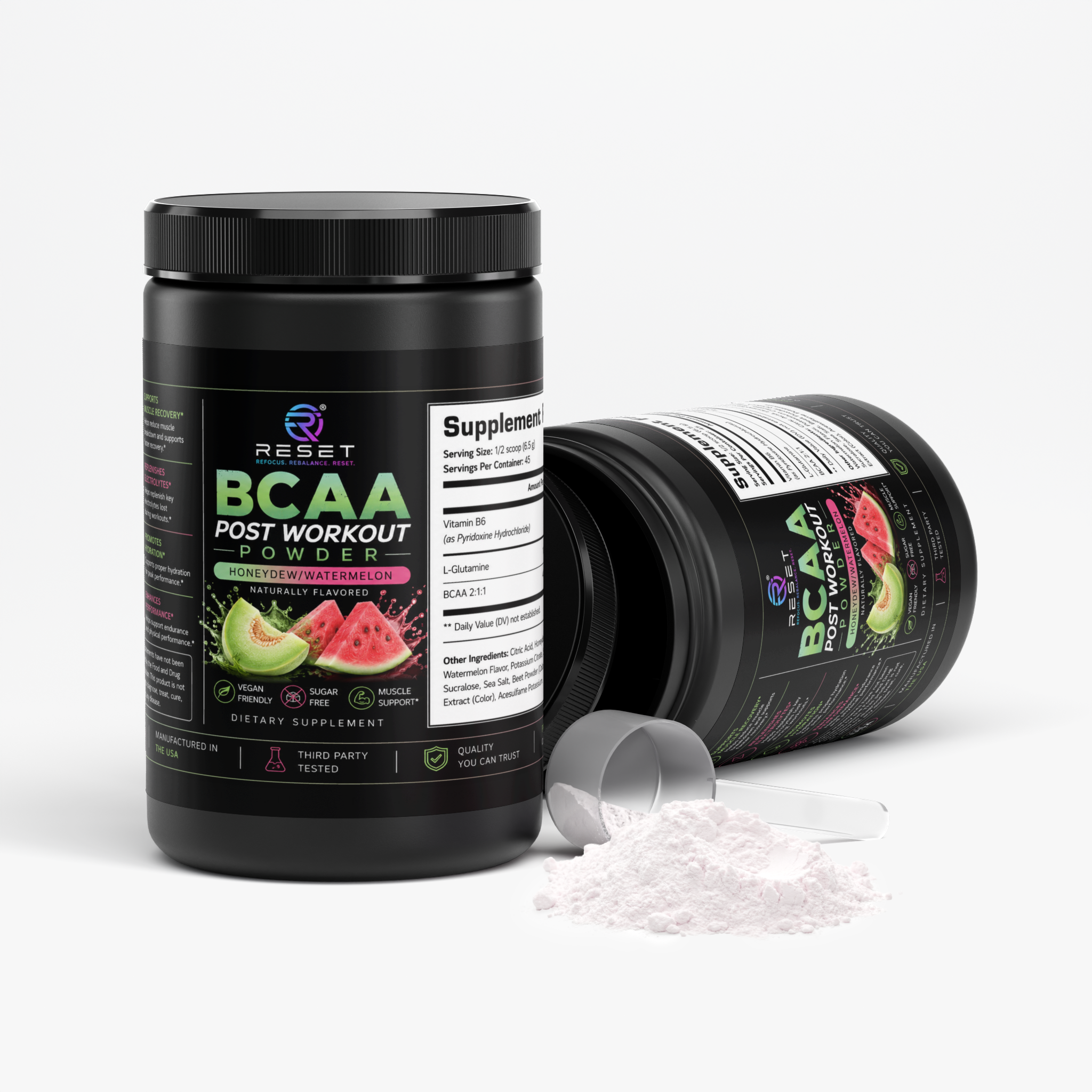 BCAA Post Workout Powder (Honeydew/Watermelon)
