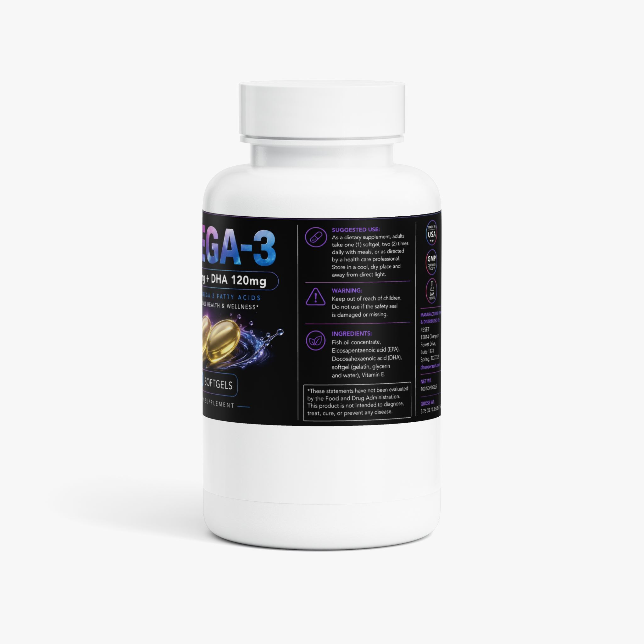 Omega-3 EPA 180mg + DHA 120mg
