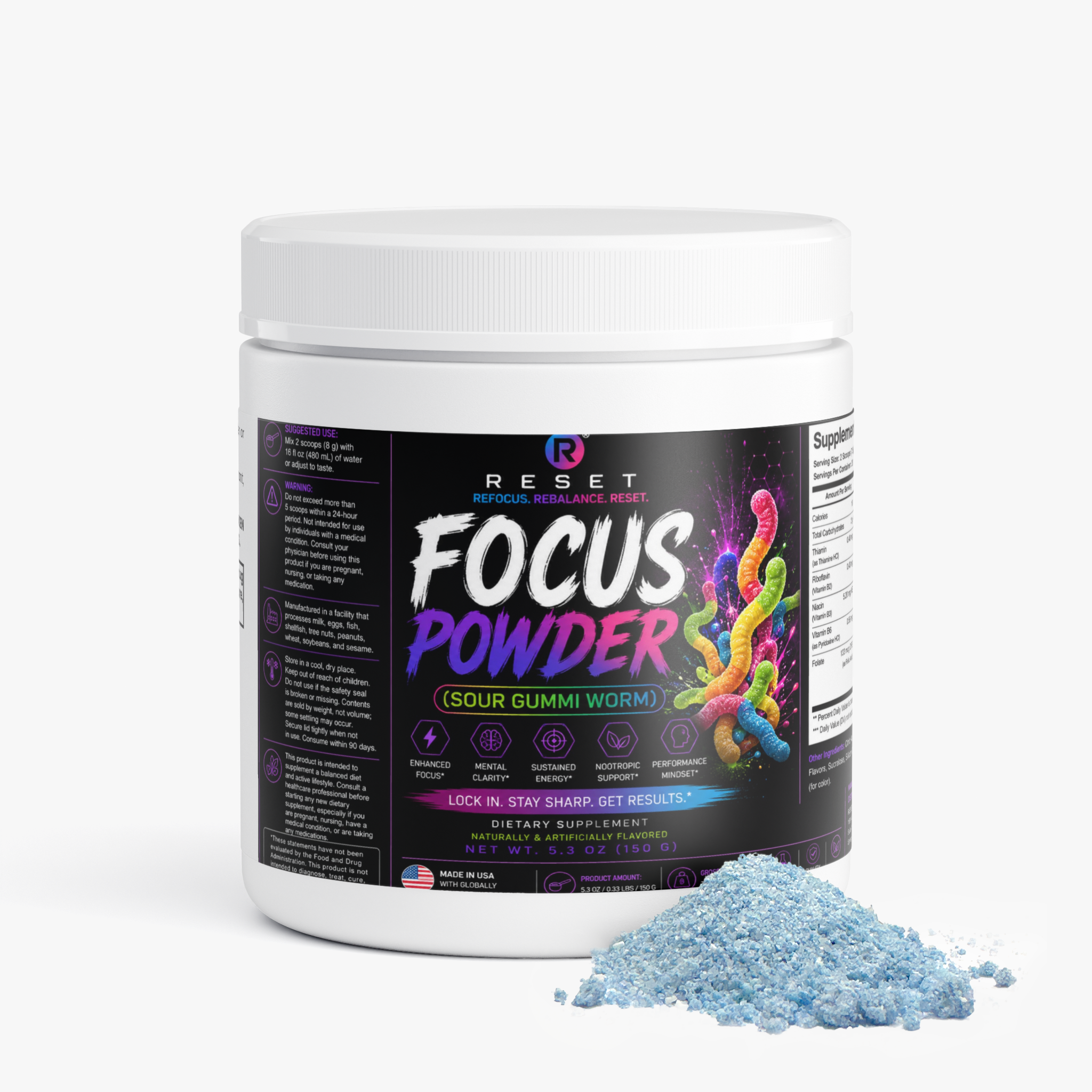 Focus Powder (Sour Gummi Worm)