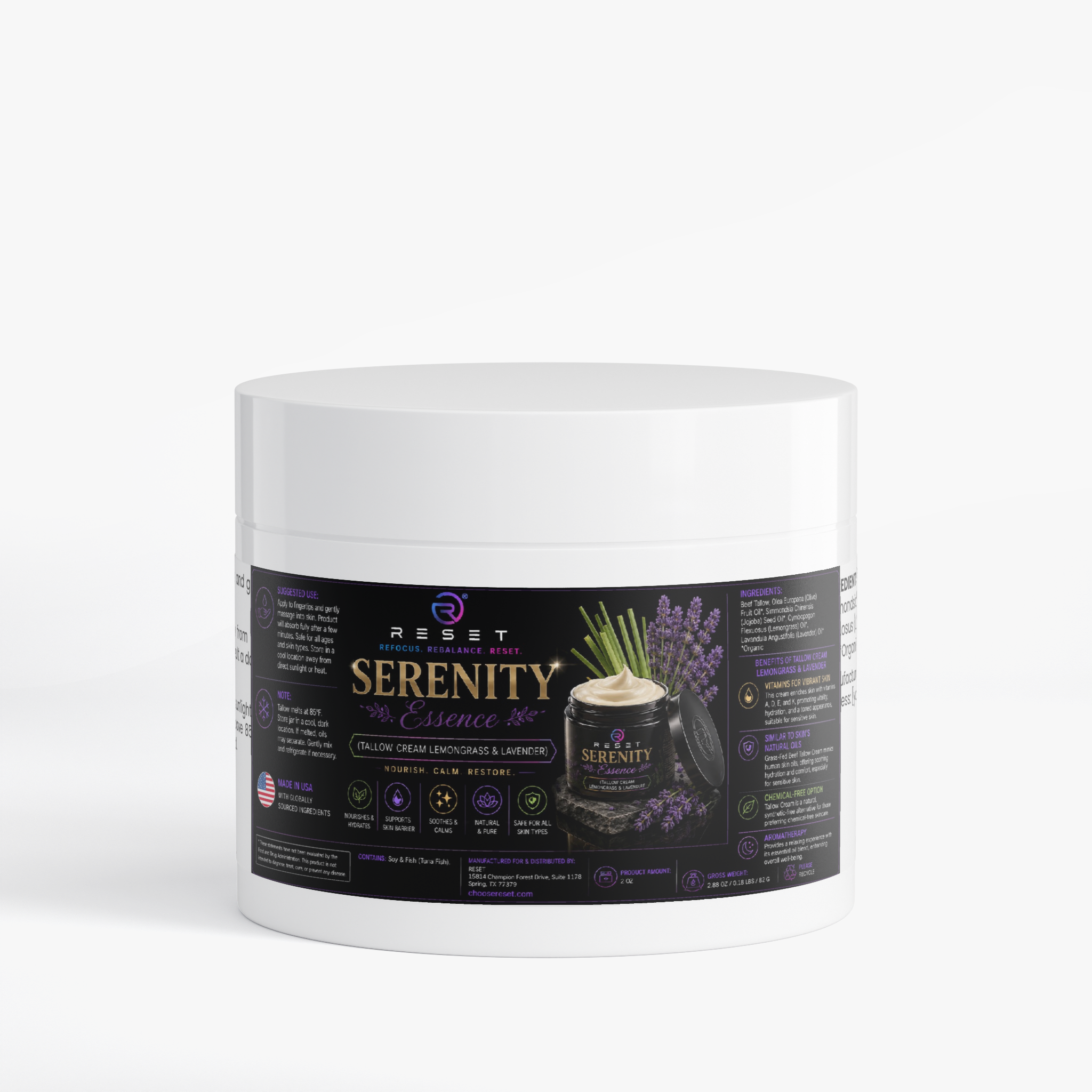 Tallow Cream Lemongrass & Lavender