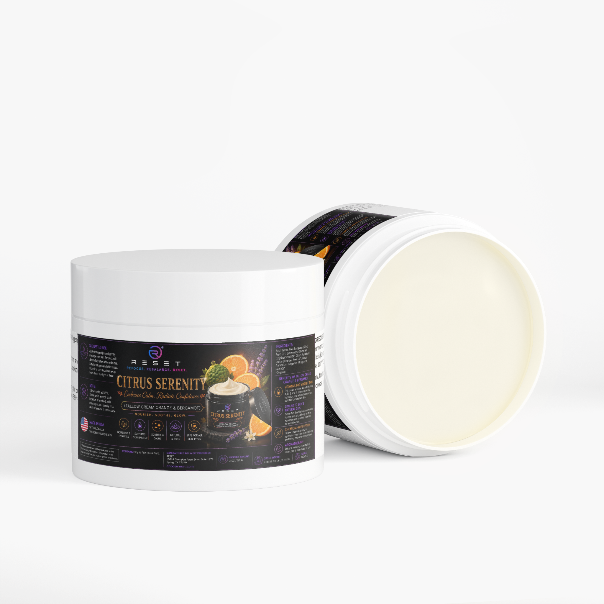 Tallow Cream Orange & Bergamot