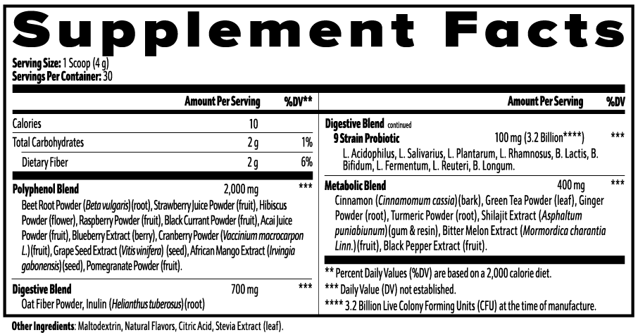 Reds Superfood Antioxidant and Metabolic powder