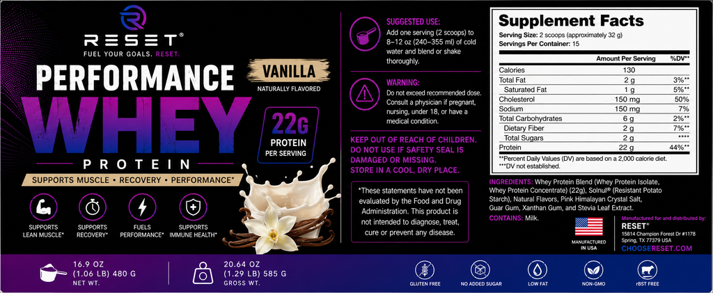 Performance Whey Protein Blend (Vanilla)