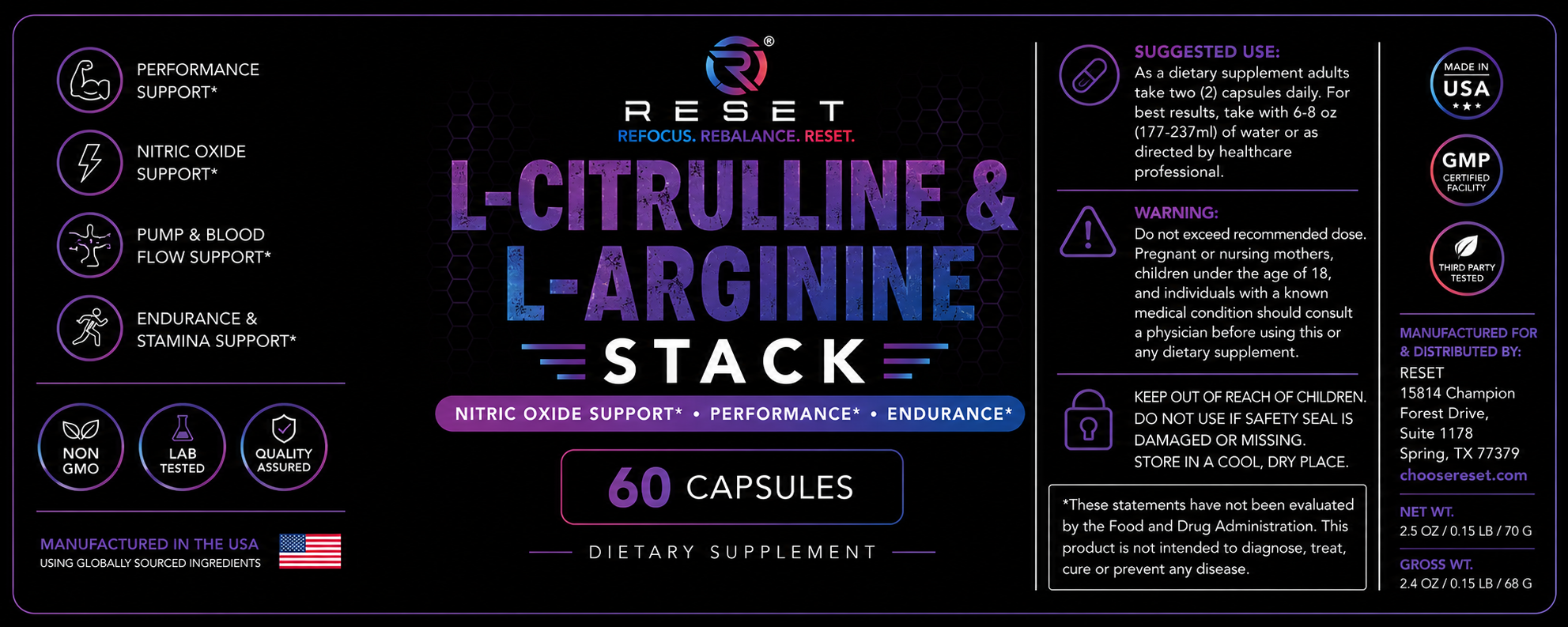 L-Citrulline & L-Arginine Stack